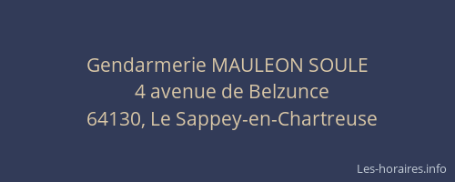 Gendarmerie MAULEON SOULE
