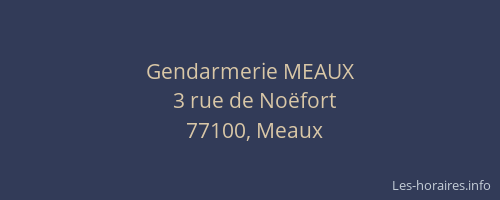 Gendarmerie MEAUX