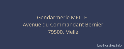 Gendarmerie MELLE