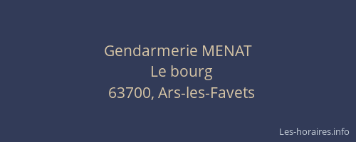 Gendarmerie MENAT