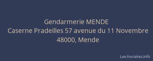Gendarmerie MENDE