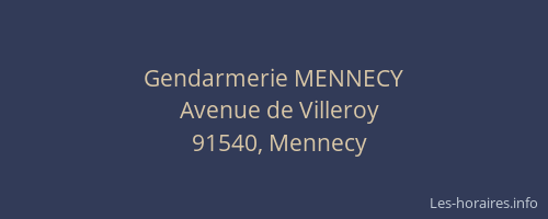 Gendarmerie MENNECY