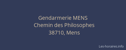 Gendarmerie MENS