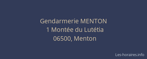 Gendarmerie MENTON
