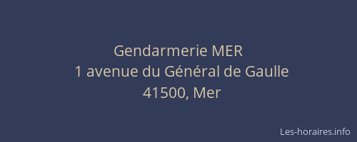 Gendarmerie MER