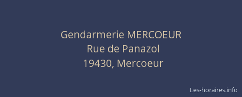 Gendarmerie MERCOEUR
