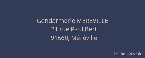 Gendarmerie MEREVILLE