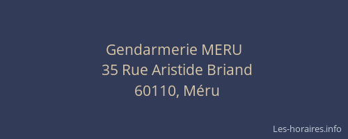 Gendarmerie MERU