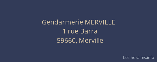 Gendarmerie MERVILLE