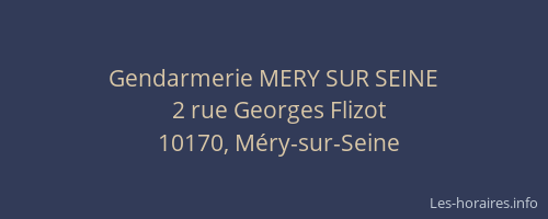 Gendarmerie MERY SUR SEINE