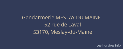 Gendarmerie MESLAY DU MAINE