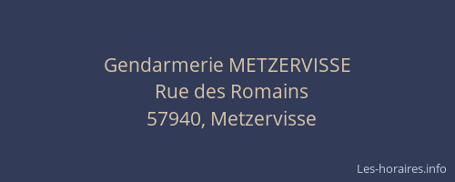 Gendarmerie METZERVISSE