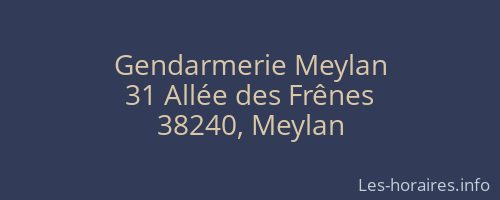 Gendarmerie Meylan