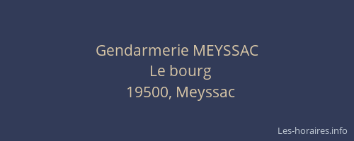 Gendarmerie MEYSSAC