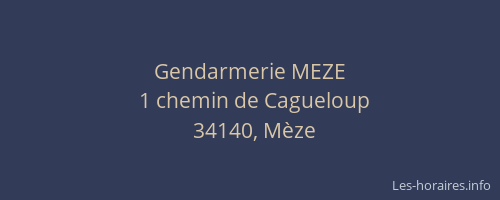 Gendarmerie MEZE