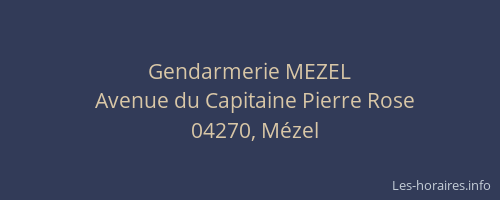 Gendarmerie MEZEL