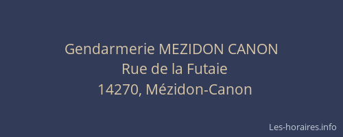 Gendarmerie MEZIDON CANON