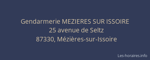 Gendarmerie MEZIERES SUR ISSOIRE