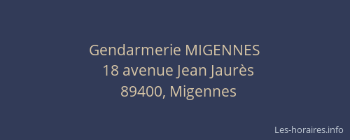 Gendarmerie MIGENNES