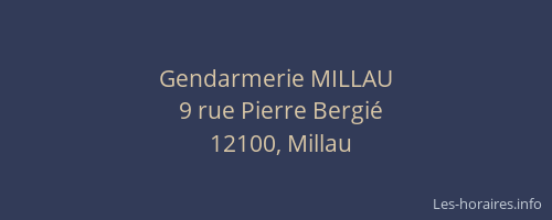 Gendarmerie MILLAU