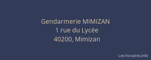 Gendarmerie MIMIZAN
