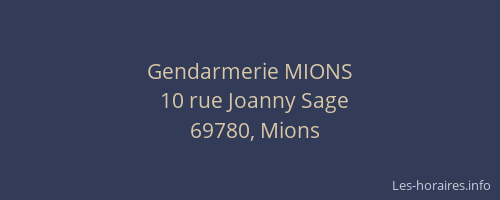 Gendarmerie MIONS