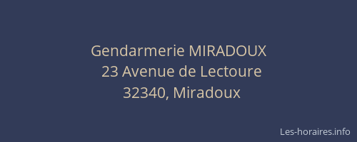 Gendarmerie MIRADOUX