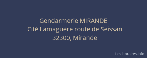 Gendarmerie MIRANDE