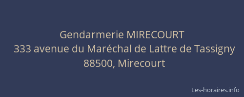 Gendarmerie MIRECOURT