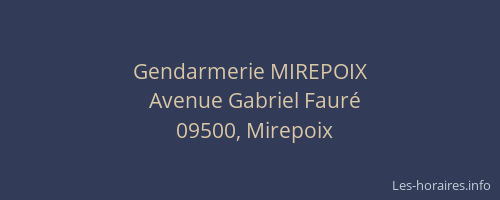 Gendarmerie MIREPOIX