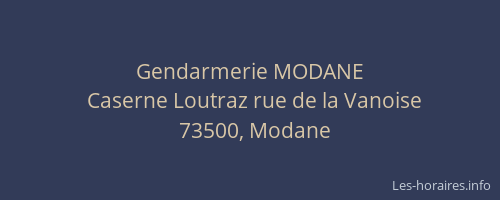 Gendarmerie MODANE