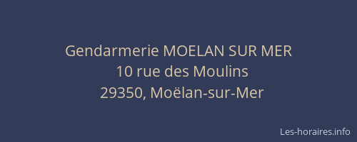 Gendarmerie MOELAN SUR MER