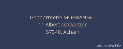 Gendarmerie MOHRANGE