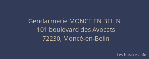 Gendarmerie MONCE EN BELIN