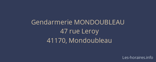 Gendarmerie MONDOUBLEAU