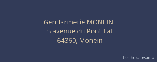 Gendarmerie MONEIN