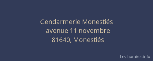 Gendarmerie Monestiés