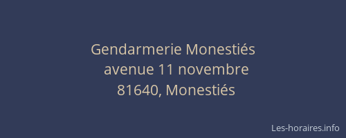 Gendarmerie Monesti&eacute;s