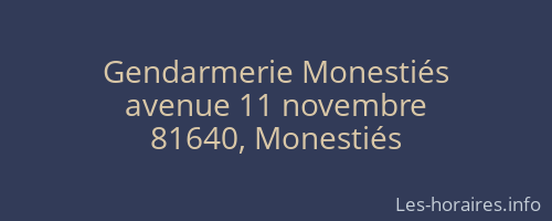 Gendarmerie Monestiés