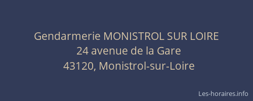 Gendarmerie MONISTROL SUR LOIRE
