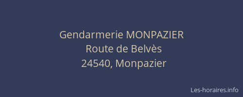 Gendarmerie MONPAZIER