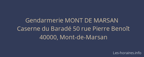 Gendarmerie MONT DE MARSAN