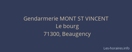 Gendarmerie MONT ST VINCENT
