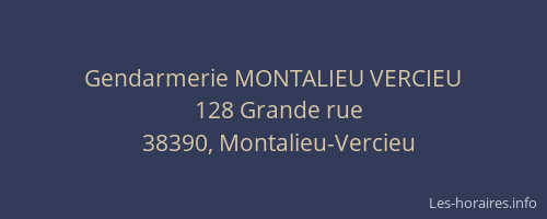 Gendarmerie MONTALIEU VERCIEU