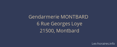Gendarmerie MONTBARD