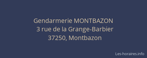 Gendarmerie MONTBAZON