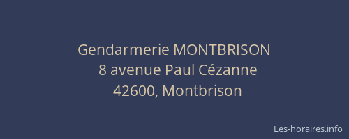 Gendarmerie MONTBRISON