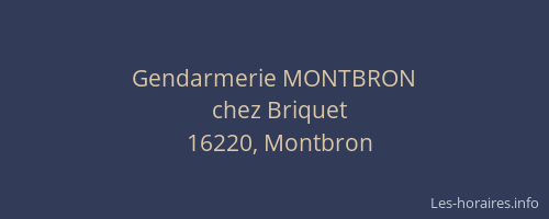 Gendarmerie MONTBRON