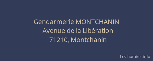 Gendarmerie MONTCHANIN