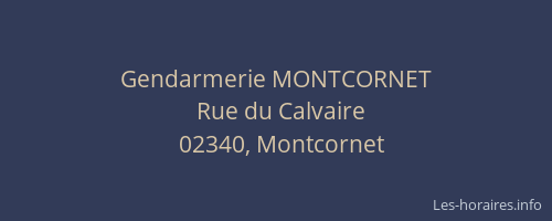 Gendarmerie MONTCORNET